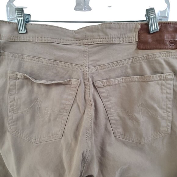 Adriano Goldschmeid Chino Pants Flat Front Office Work Beige Size Men's 42x34 - Picture 7 of 10